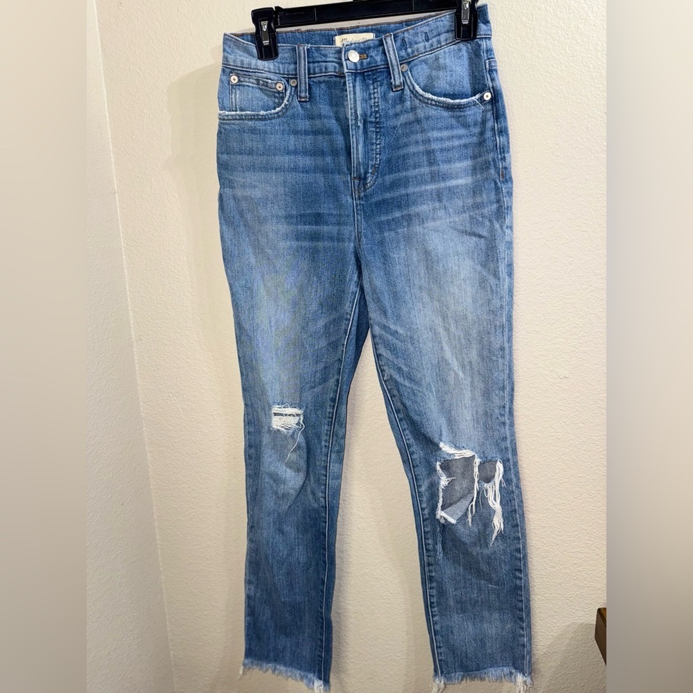 Madewell Blue Distressed Jeans